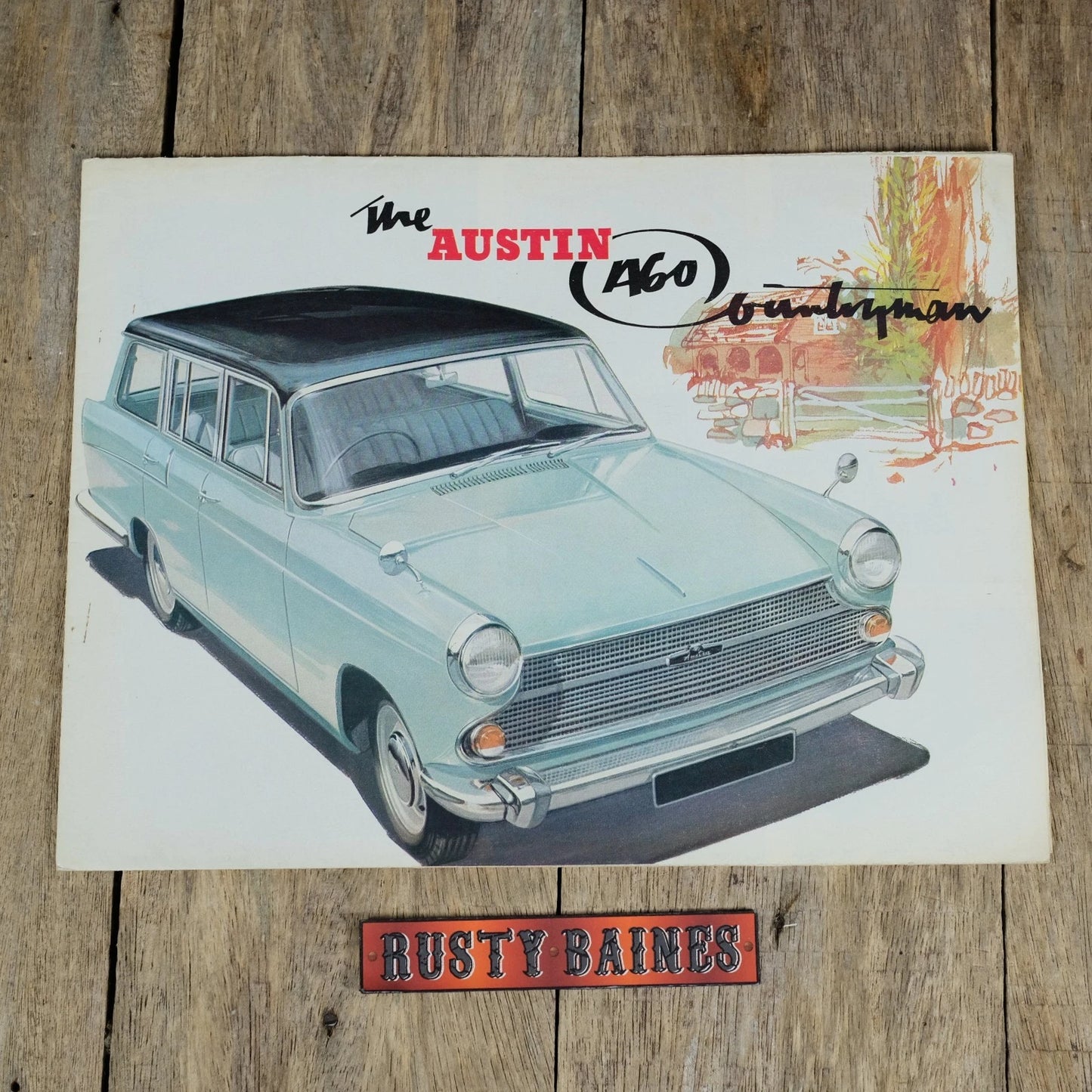 Original Car Brochure, Austin A60 Countryman, Poster Style