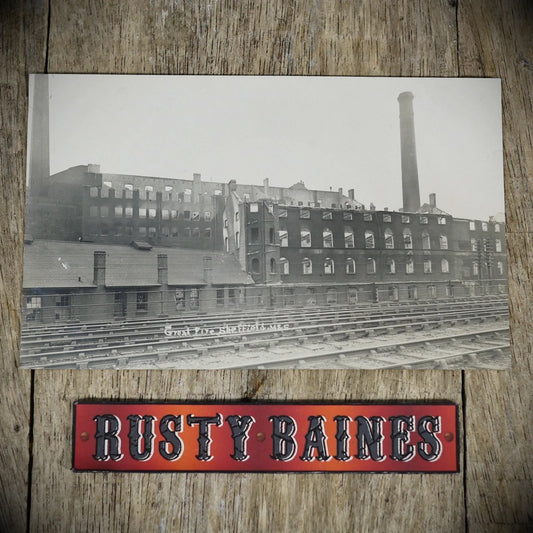 Postcard, Sheffield Fire 1921, Sheafbank/Skelton Works Heeley Disaster