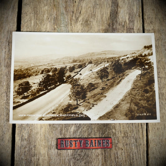 Postcard, Nr Sheffield, Hope Valley, Surprise View, Real Photo