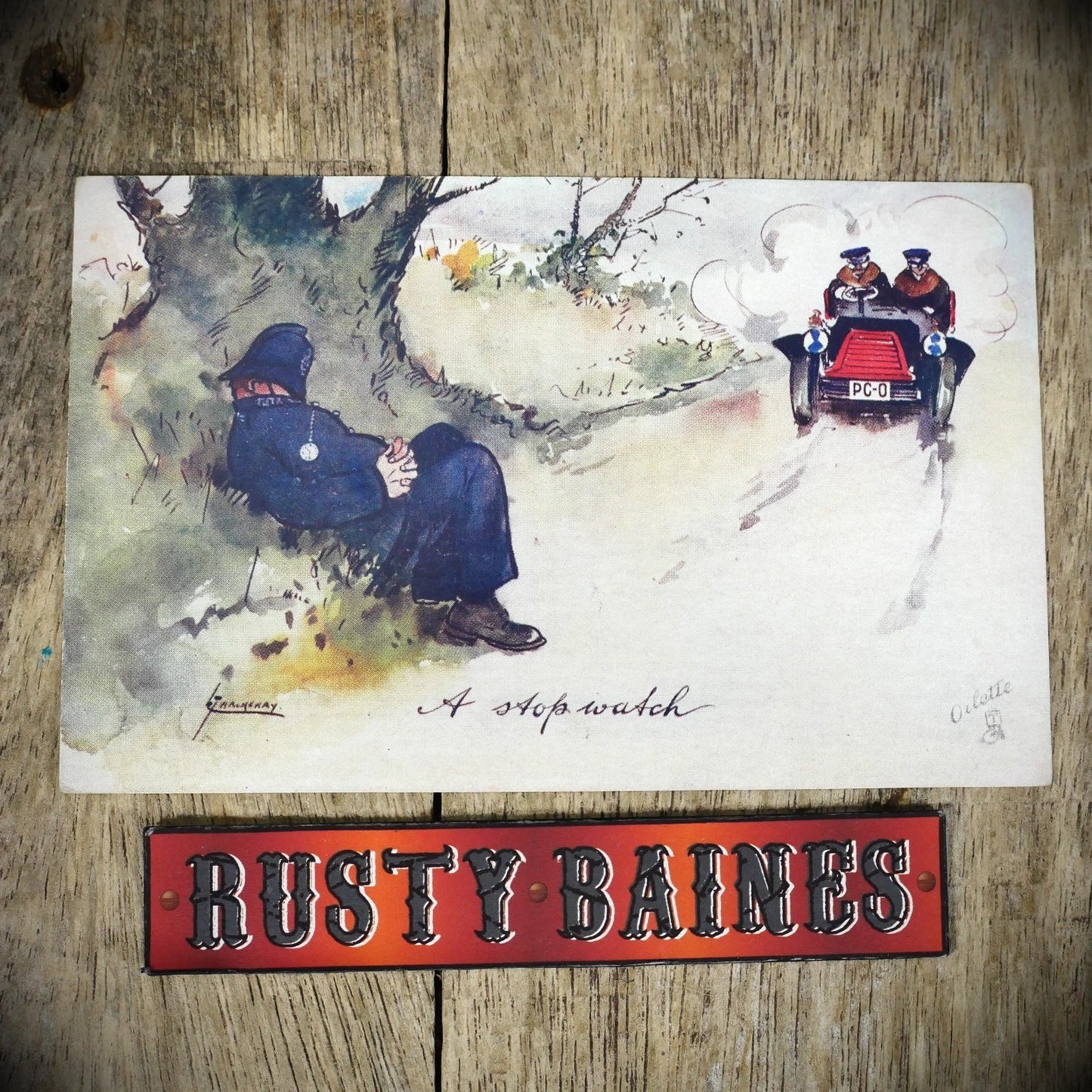 Postcard, Comic Tuck Ways of Motors, L Thackeray, Police, Speedinh Car
