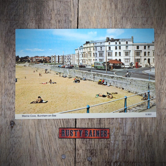 Vintage Postcard, Burnham-on-Sea Marine Cove, Printed
