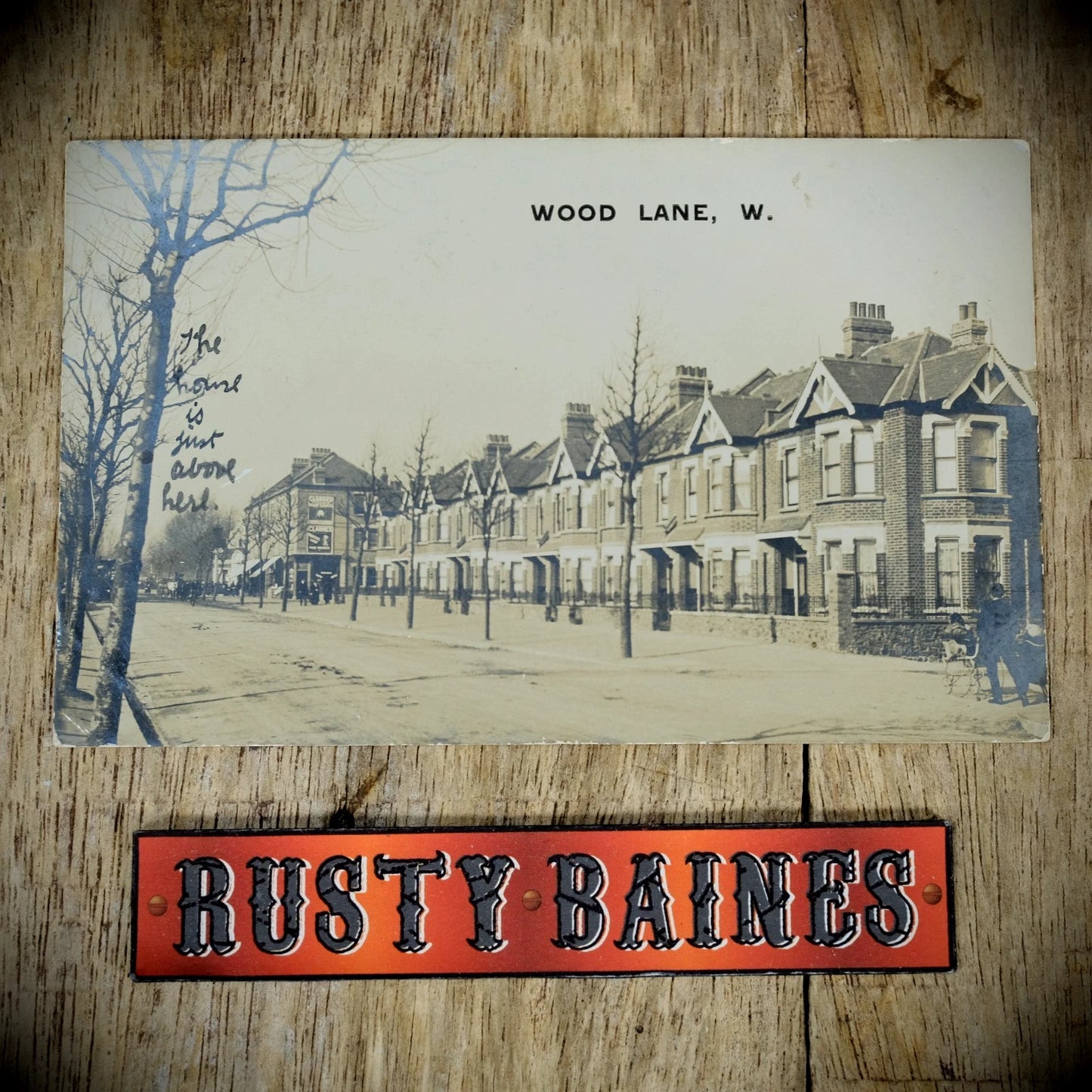 Postcard, London Shepherd's Bush Wood Lane W, 1907 Kensington PM