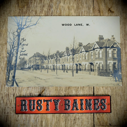 Postcard, London Shepherd's Bush Wood Lane W, 1907 Kensington PM