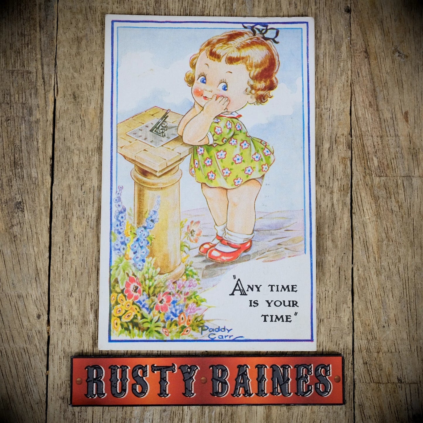 Postcard, Comic/Greetings, Paddy Carr, Sun Dial Romance