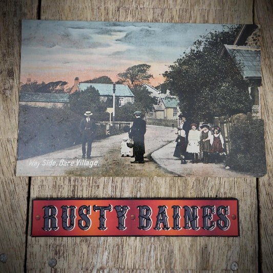 Postcard, Bare Village, Wayside, Printed