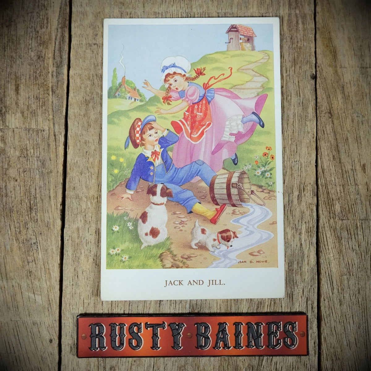 Postcard, Jean Howe Nursery Rhyme, Jack and Jill