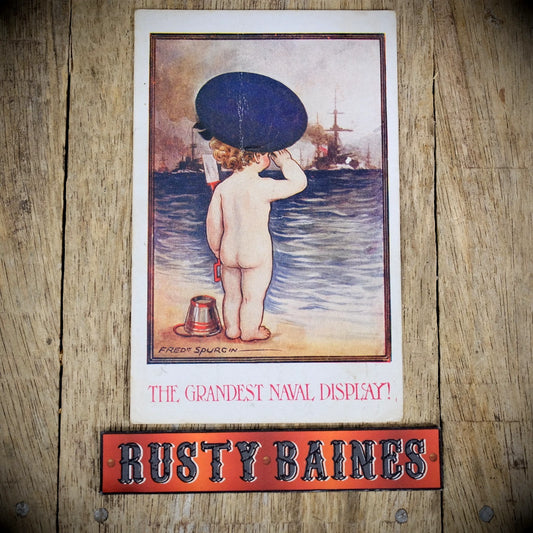 Postcard, Comic, Fred Spurgin, Little Comrades, Royal Navy Display