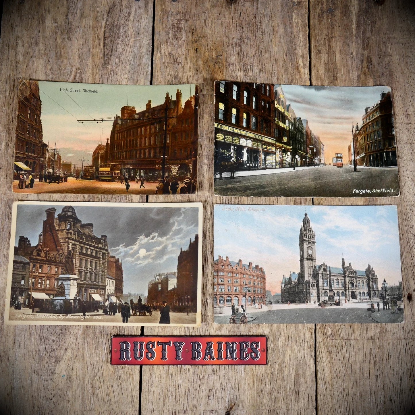 Postcard Bundle, Sheffield High Street, Town Center / Fargate