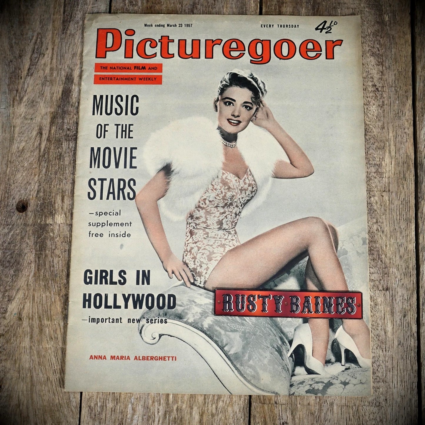 Vintage Picturegoer Magazine March 23 1957, Anna Maria Alberghetti Cover
