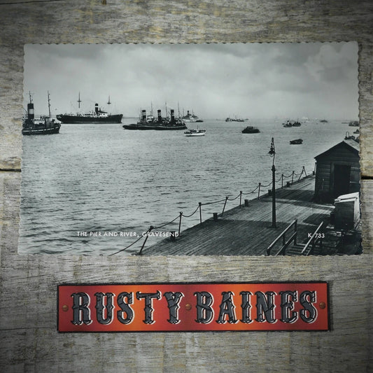 Postcard, Gravesend Pier & River, Shipping Scene, Real Photo