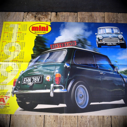 Mini Magazine Calendar Poster, Morris Mini Cooper S, EHN 76V