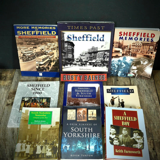 Sheffield Local History Books Bundle x9 Memories, Crime, Historical Photographs
