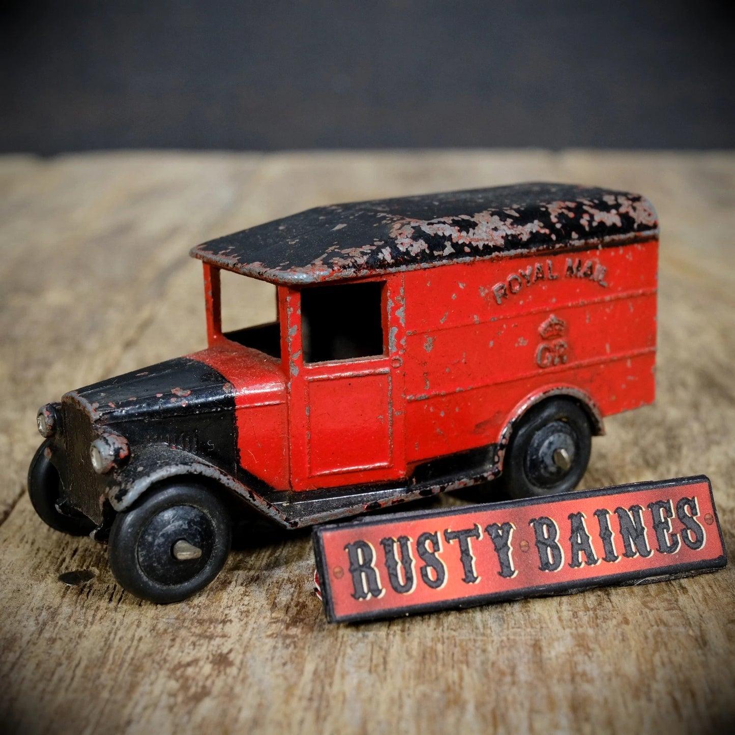 Vintage Dinky 34b Post War Royal Mail Van, Playworn