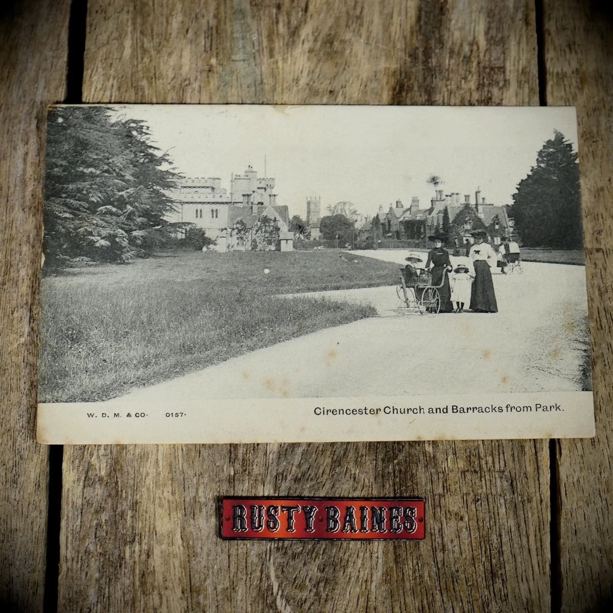 Postcard, Cirencester Church and Barracks 1905, Printed