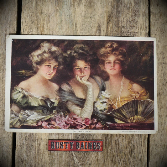 Postcard, Glamour, Ladies at the Opera, Reinthal & Newman