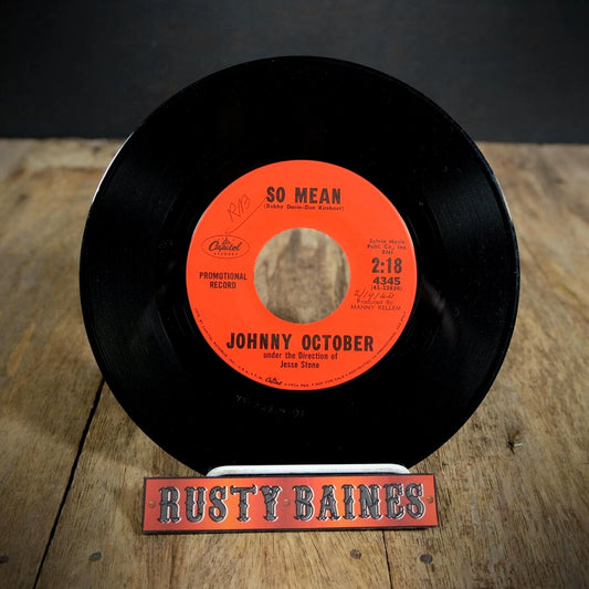 Record 7" Single, Johnny October There'll Always be a Feeling / So Mean