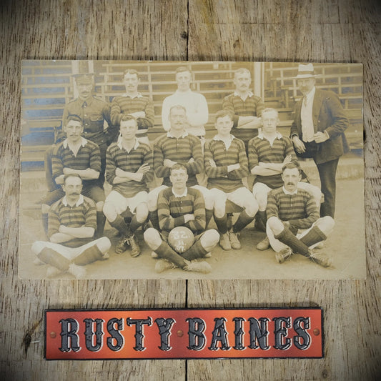 Postcard, Original Real Photo, Military Army Football Team 1907