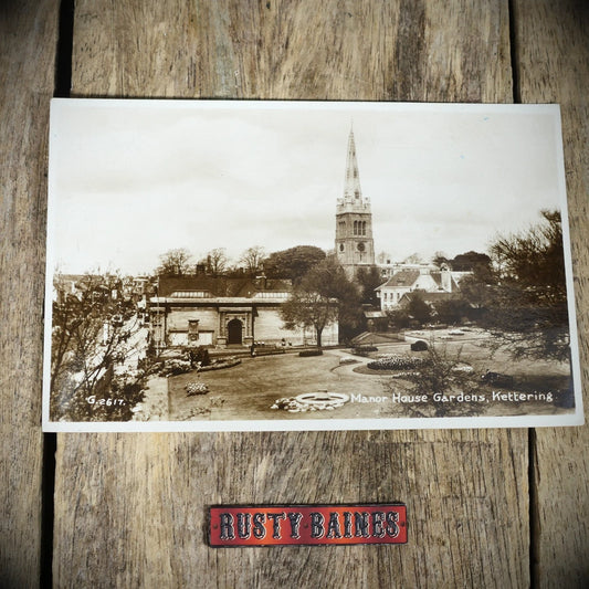 Postcard, Kettering Manor House Gardens, Real Photo
