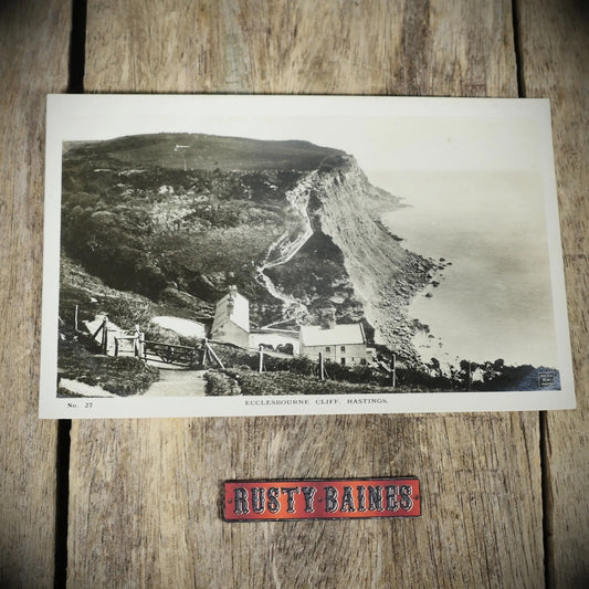 Postcard, Hastings, Ecclesbourne Cliff, Shoesmith Real Photo