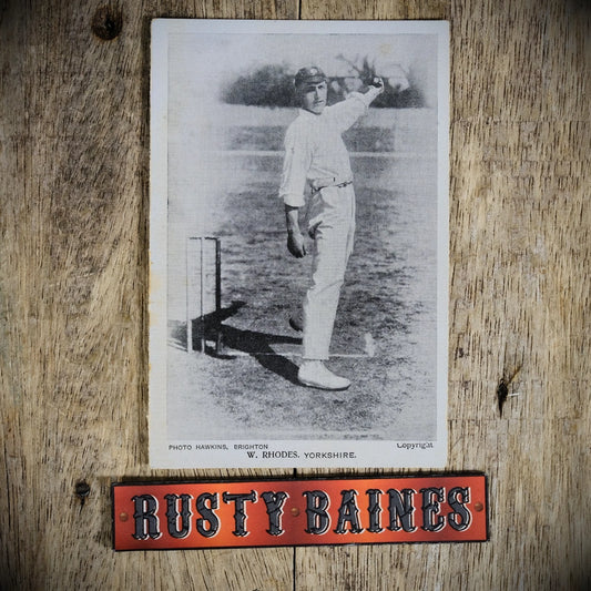 Postcard, Social History, Wilfred Rhodes Yorkshire Cricket, Printed