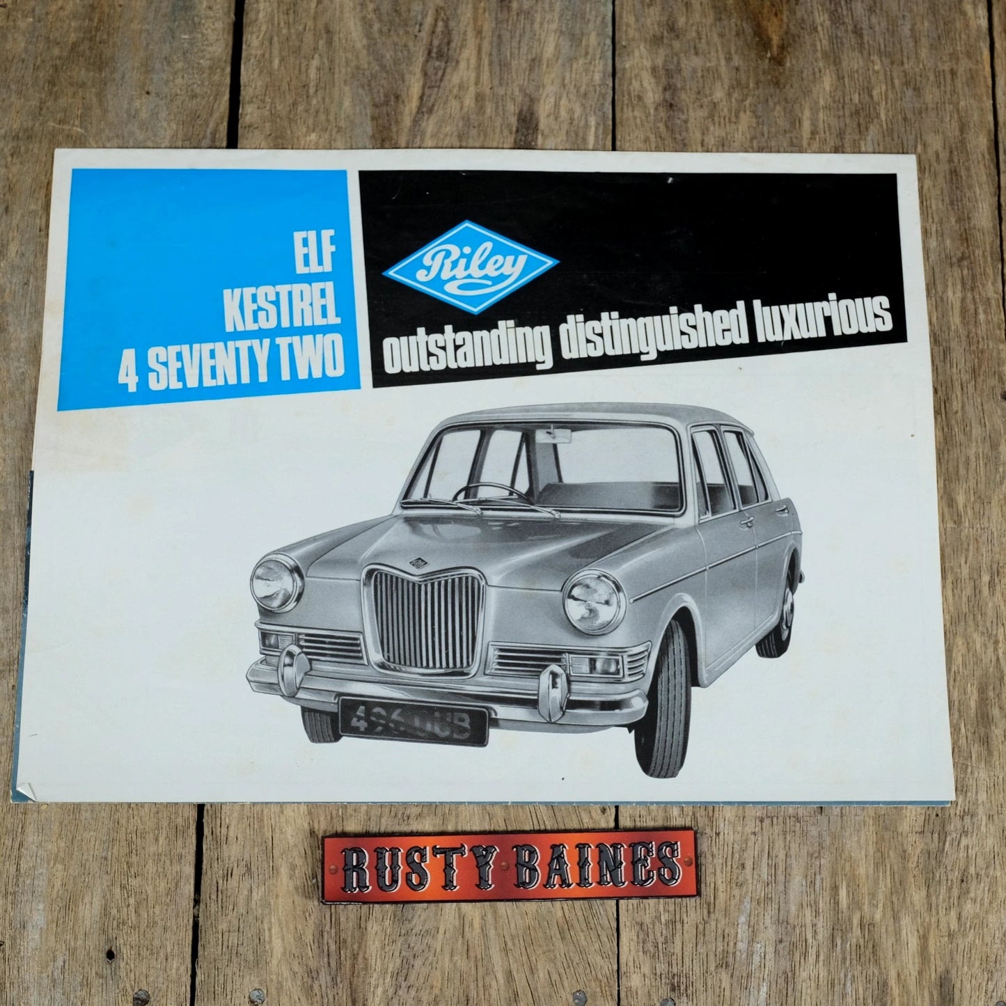 Original Car Brochure, Riley Elf, Kestrel, 4/72, Fold-Out, 1965