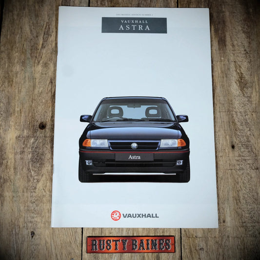 Sales Brochure, Vauxhall Astra 1993 (Mk3, F) SRI, GSI Etc. Hatch/Saloon/Estate