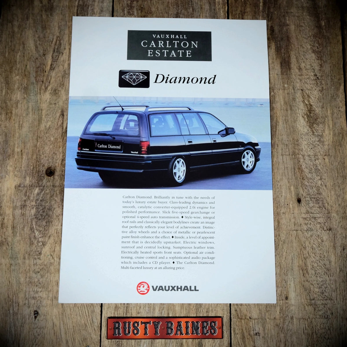 Sales Brochure, Vauxhall Carlton Estate Diamond Edition, Single Sheet, 1992