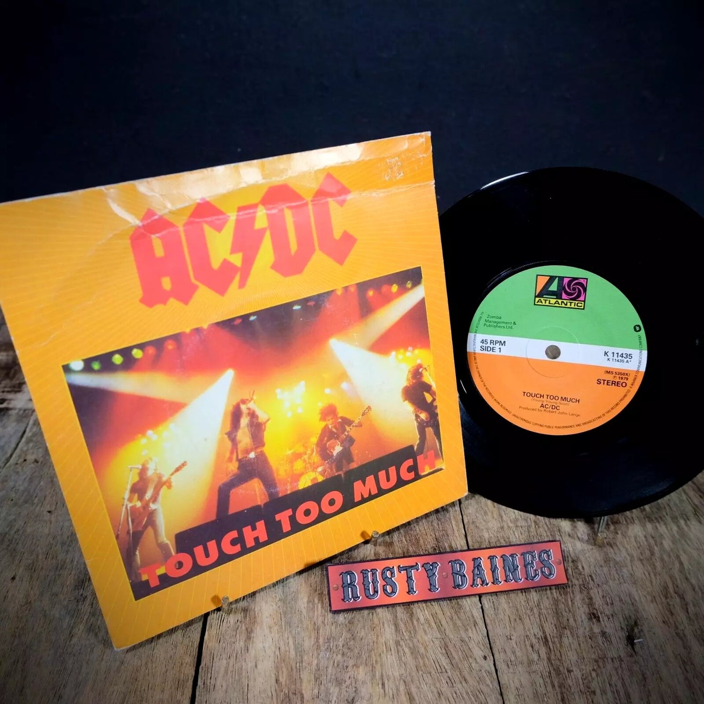 Record 7" Single, AC/DC, Touch Too Much / Live Wire Shot Down in Flames