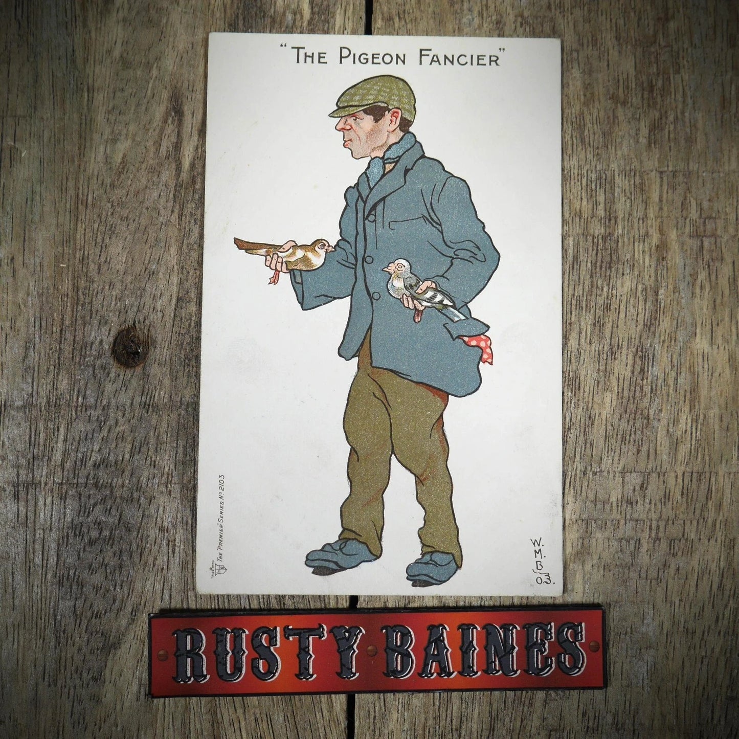 Postcard, Comic, The Pigeon Fancier