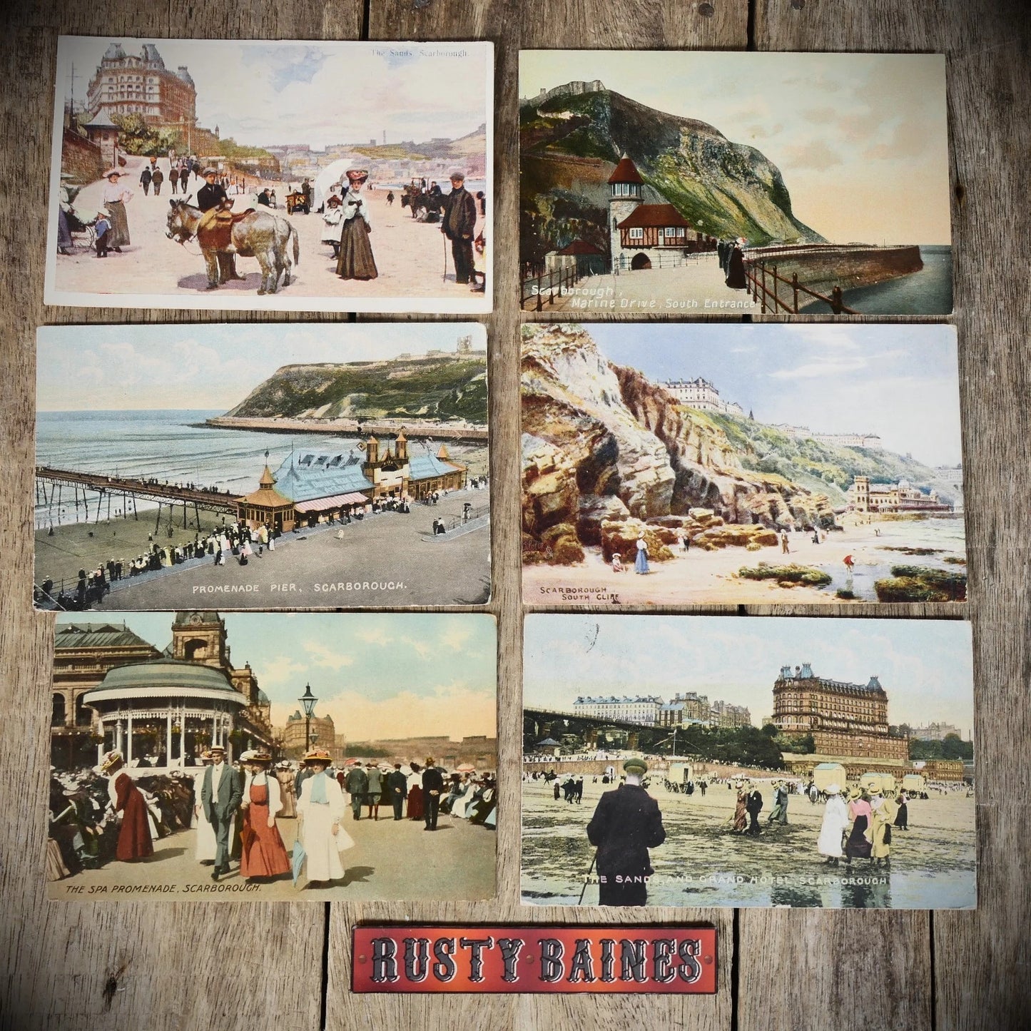 Postcards x6 Scarborough Bundle, Early 1900s, Spa/Grand Hotel