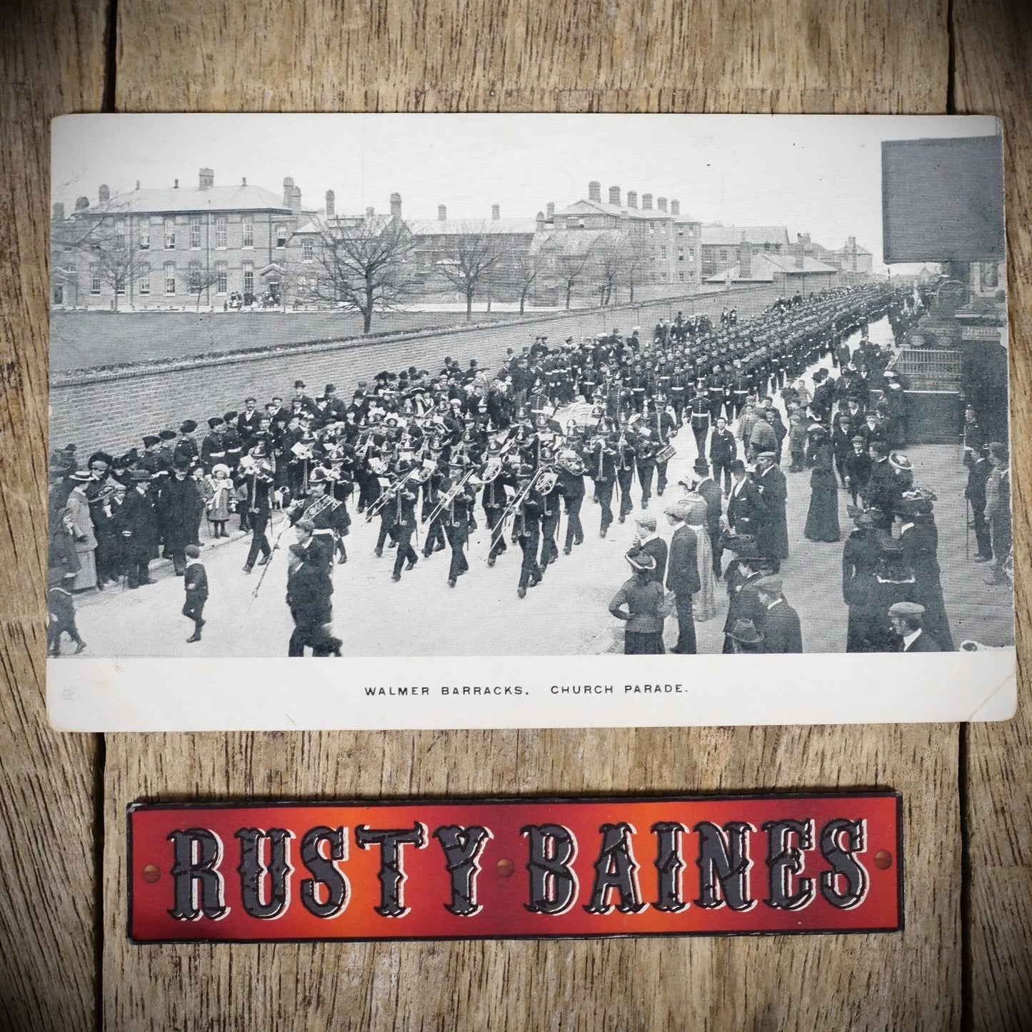 Postcard, Walmer Barracks Church Parade Kent, Printed