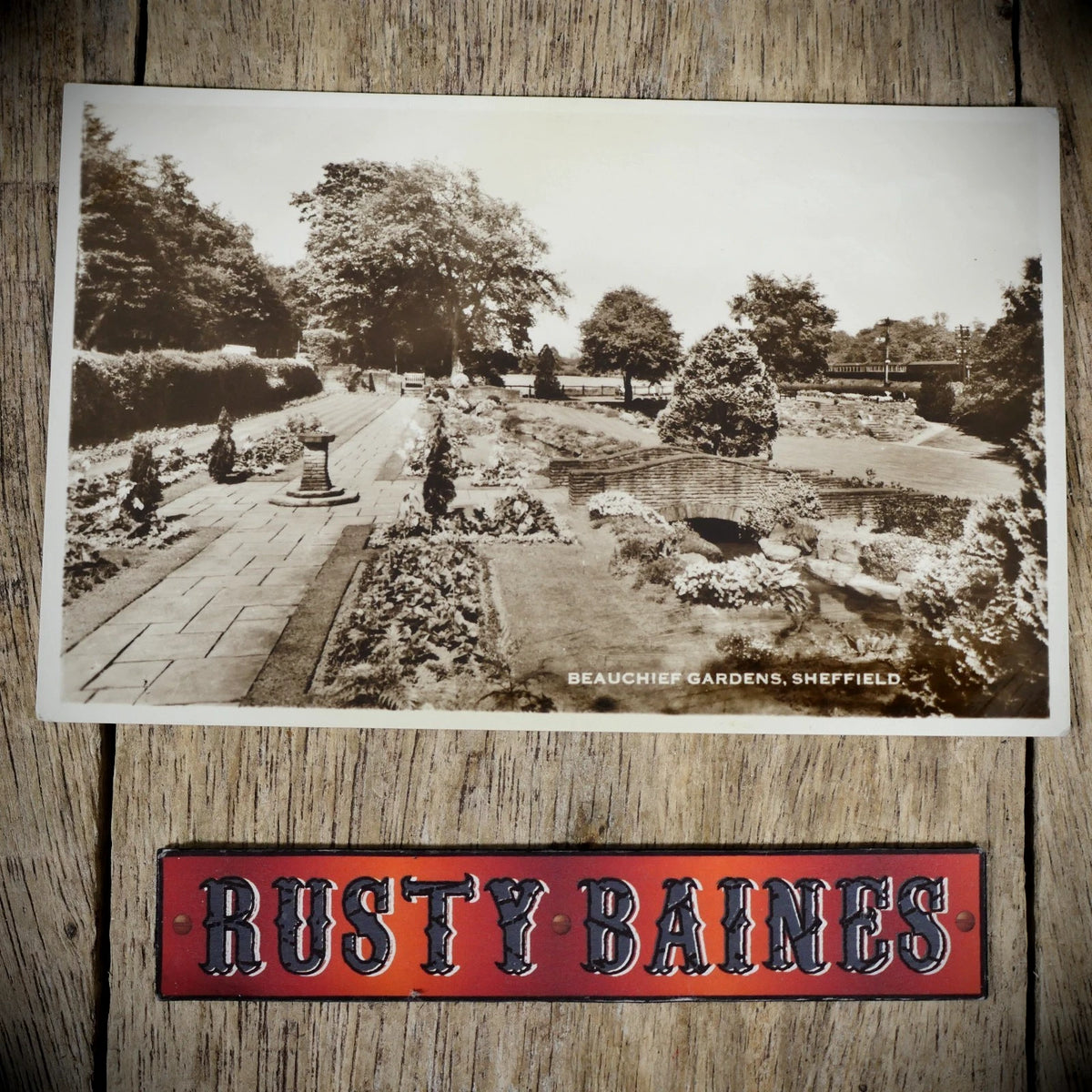 Postcard, Sheffield Beauchief Gardens, Real Photo