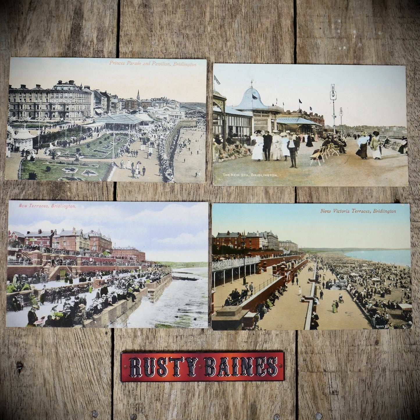 Bridlington Postcard Bundle x4 Spa, Sea Front, Early 1900s
