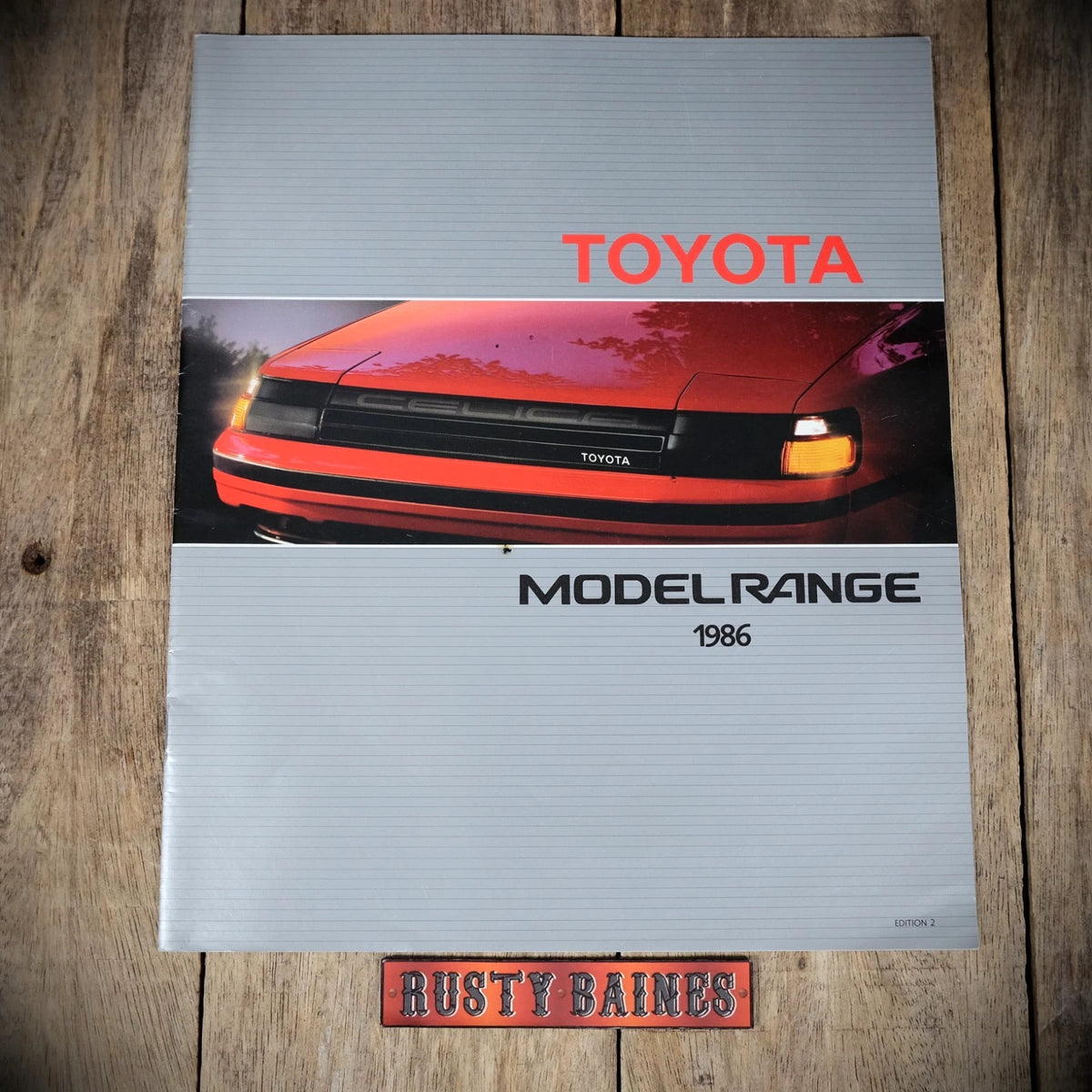 Car Brochure, Toyota Range 1986 UK, Celica, Corolla, Supra, Landcruiser Etc.