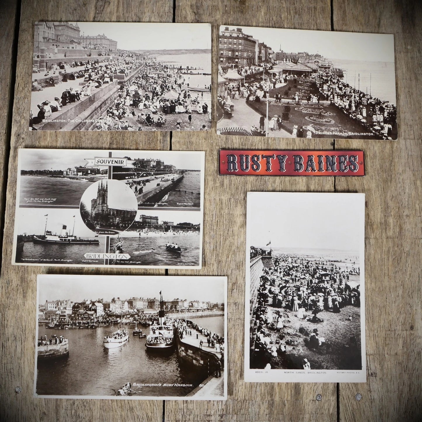 Small Bundle of 5 Bridlington Postcards, Many Early 1900s, Harbour Etc.