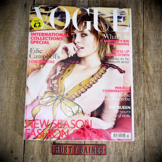 Vogue Magazine March 2016, Edie Campbell, Queen Elizabeth Fashion