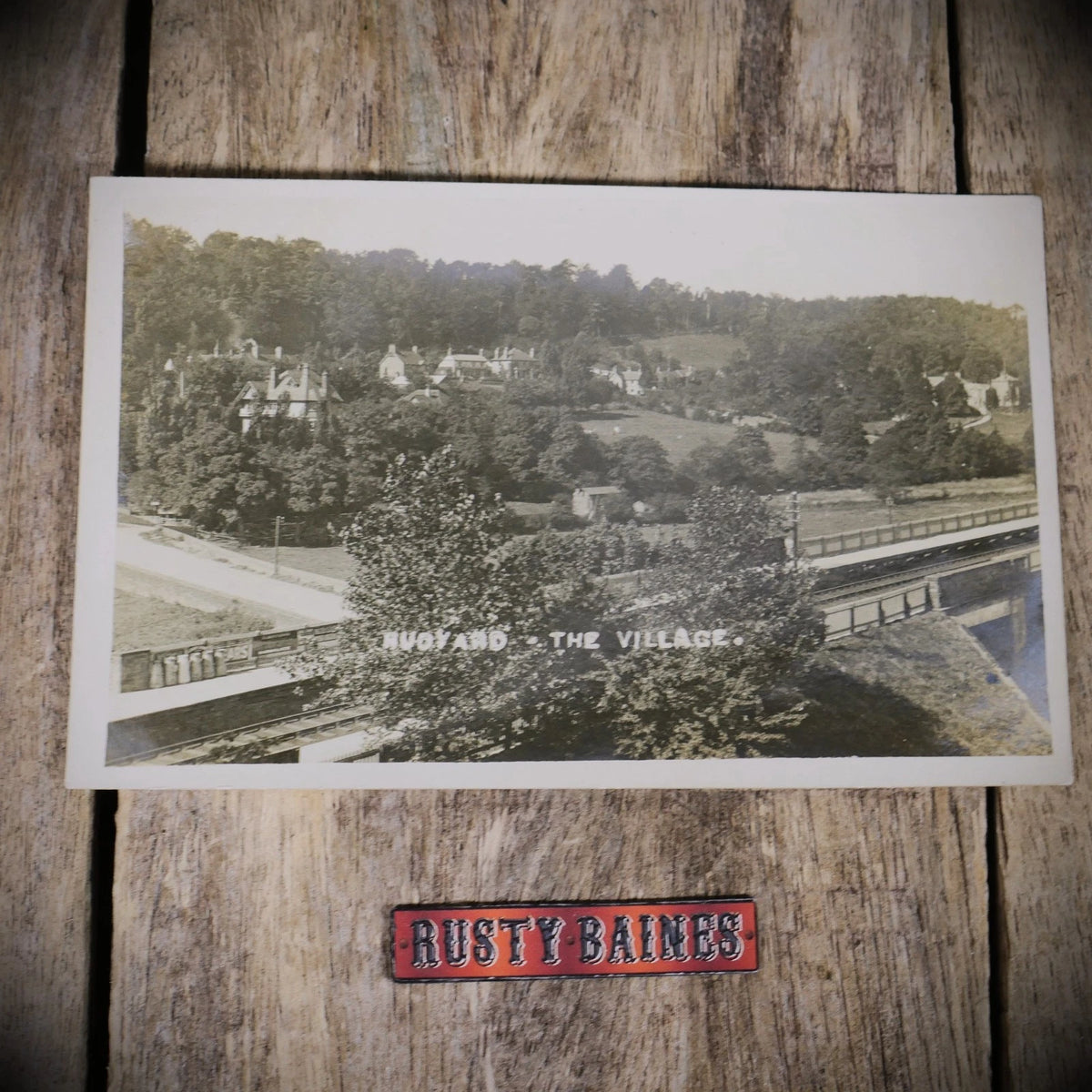 Postcard, Rudyard Village, Staffordshire, Railway Line, Real Photo