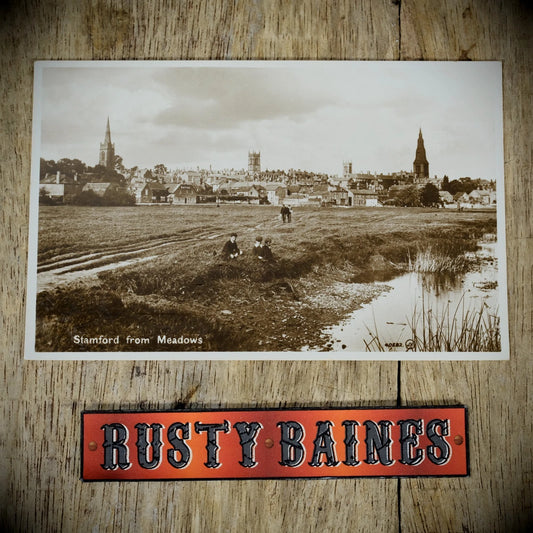 Postcard, Stamford from Meadows, Lincolnshire Real Photo