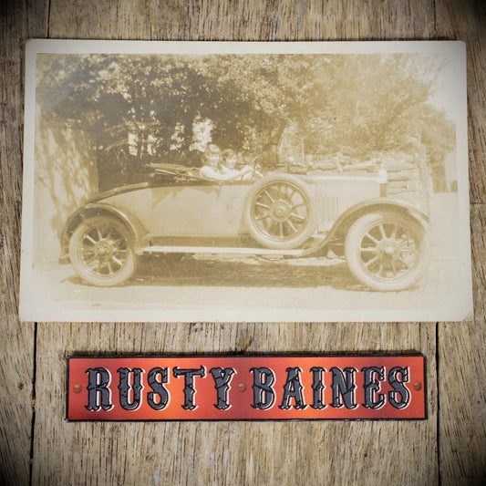 Postcard, Early Motoring, Woman in Unidentified Vintage Car Real Photo