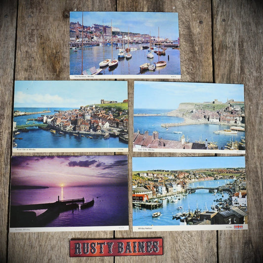 Small Bundle of Whitby Postcards by ETW Dennis, Printed
