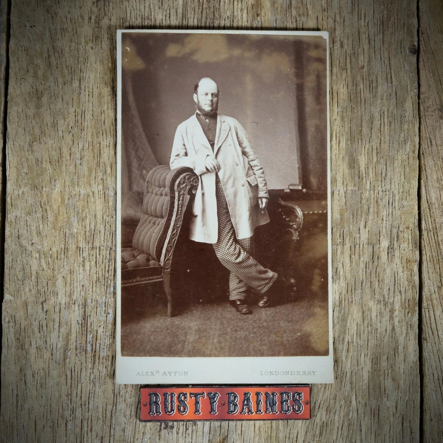 Carte de Visite (CDV) Portrait of Man Standing, Victorian Fashion, Alex Ayton Londonderry