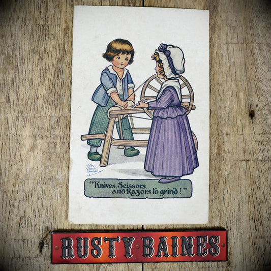 Postcard, Knife Scissor Razor Mobile Grinders, Marsh Lambert