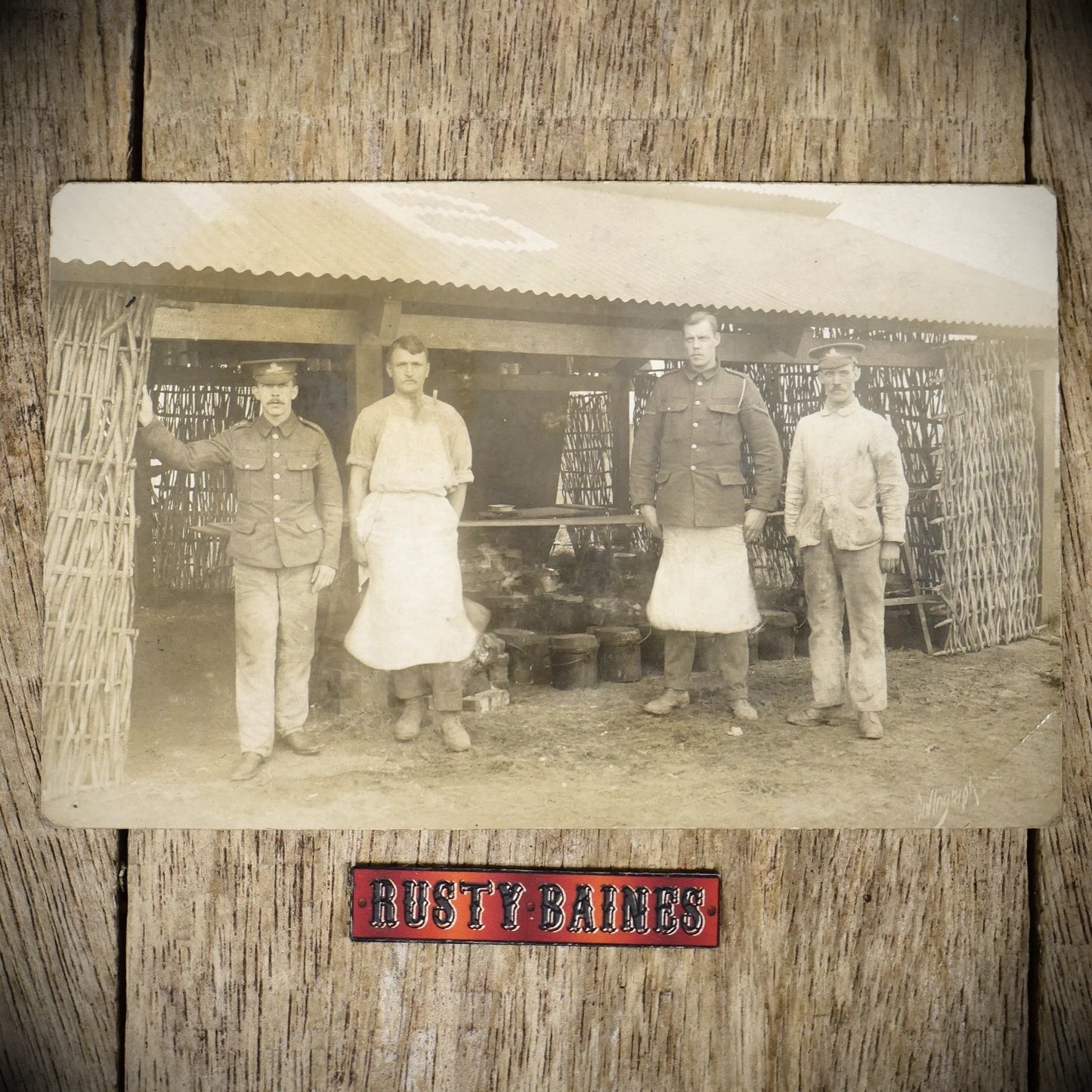 Postcard, Unidentified British Soldiers, Army Camp Cooks