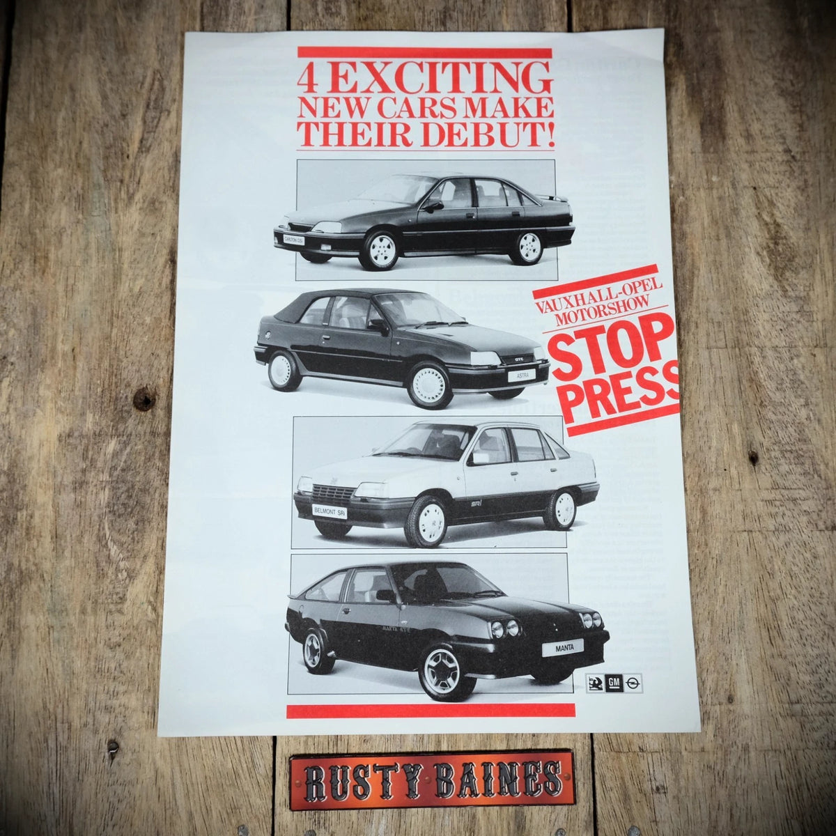 Sales Brochure, Vauxhall Opel Motorshow Mk2 Astra/Belmont, Manta, Carlton 1986