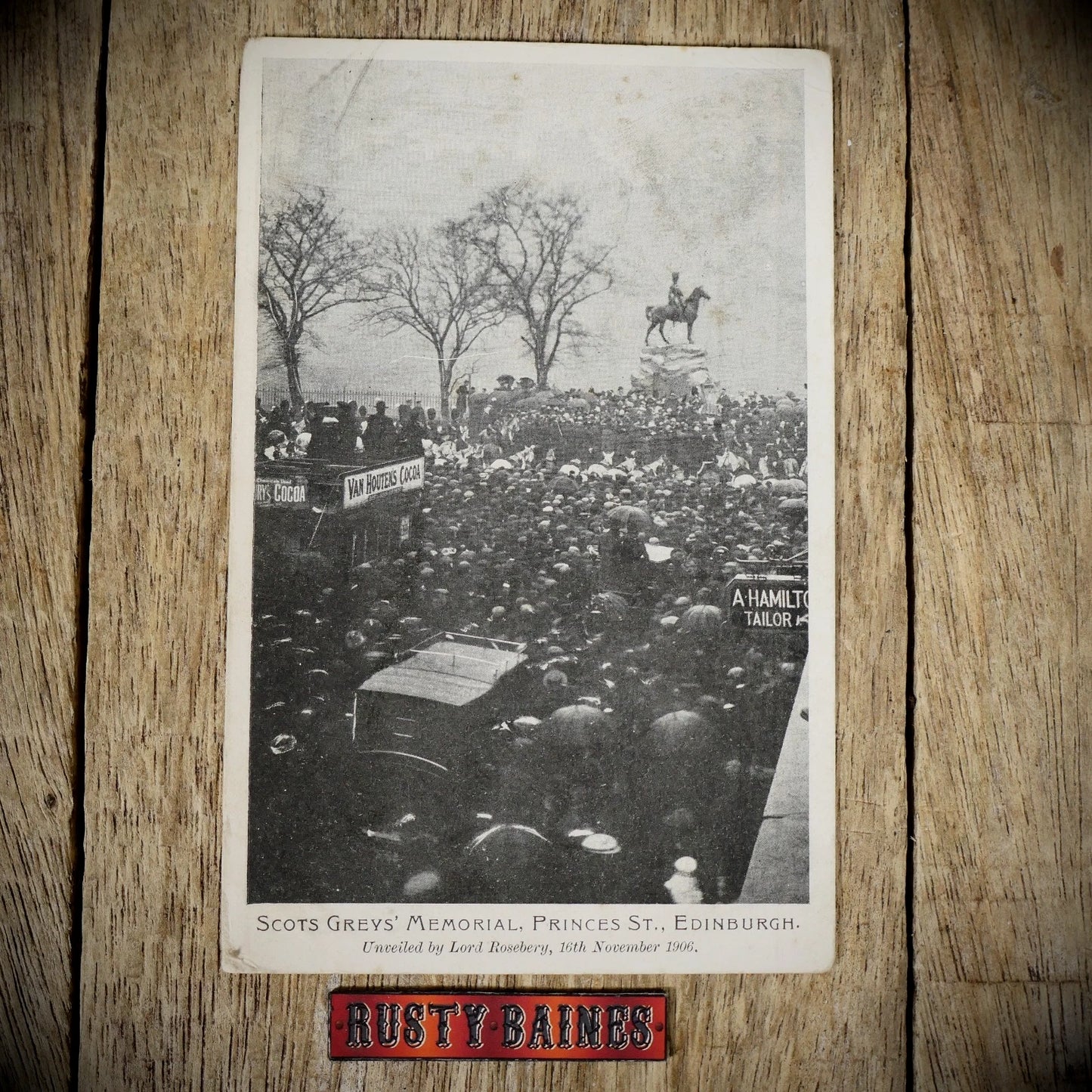 Postcard, Edinburgh Scots Grey Memorial Unveiling 1906, Printed