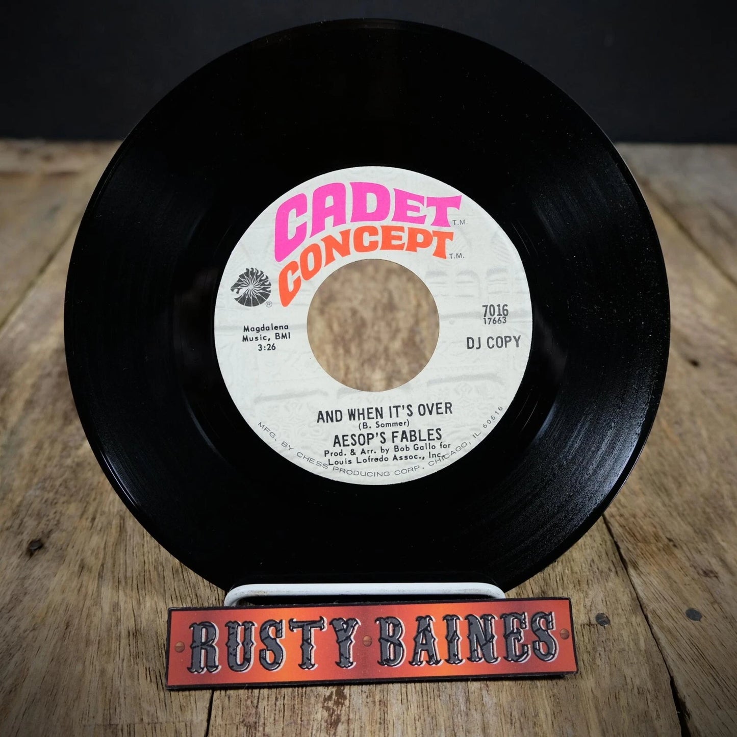 Record 7" Single, Aesop's Fables, and when it's over