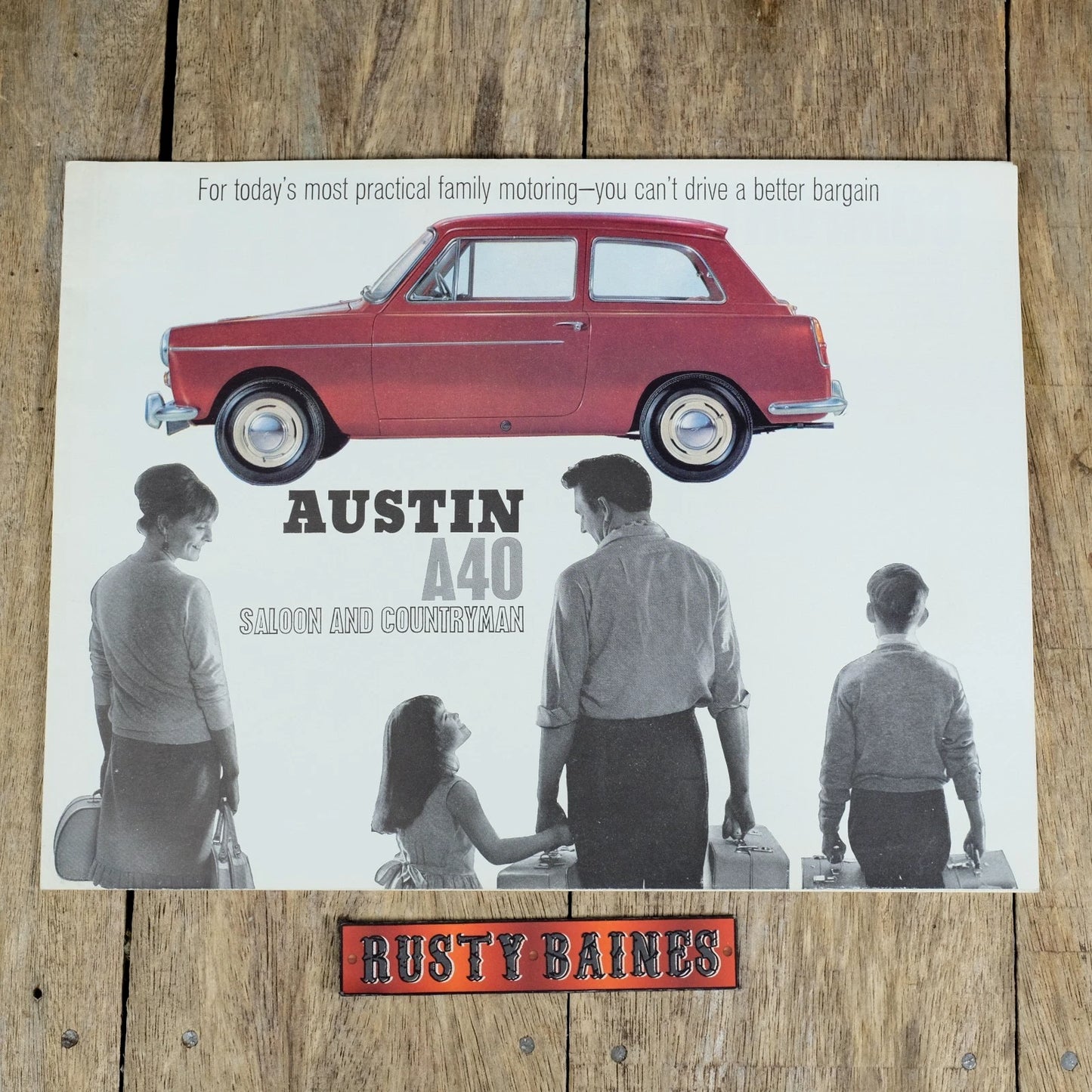 Original Car Brochure, Austin A40 Saloon & Countryman, Poster Style #2290