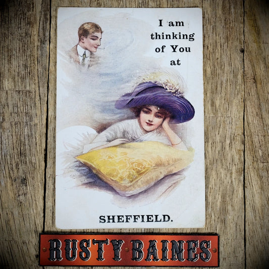Postcard, Better Greetings, Glamour Lady, Man Sheffield, Printed
