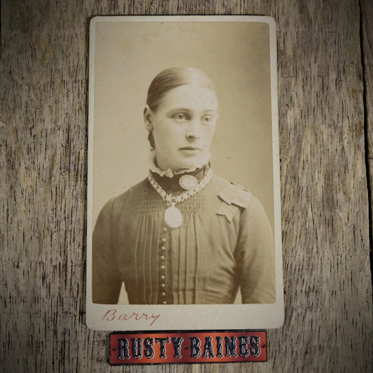 Carte de Visite (CDV) Portrait of Victorian Young Woman, Fashion, Barry Studio, Hull