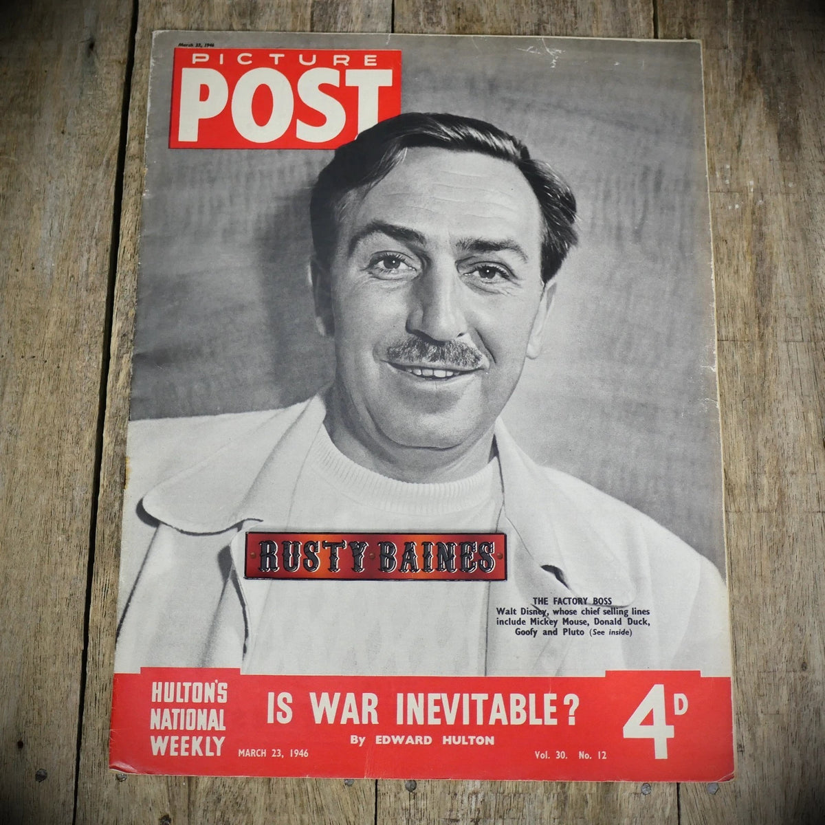 Picture Post 23 March 1946 Walt Disney, Walking Stick Farm, China,
